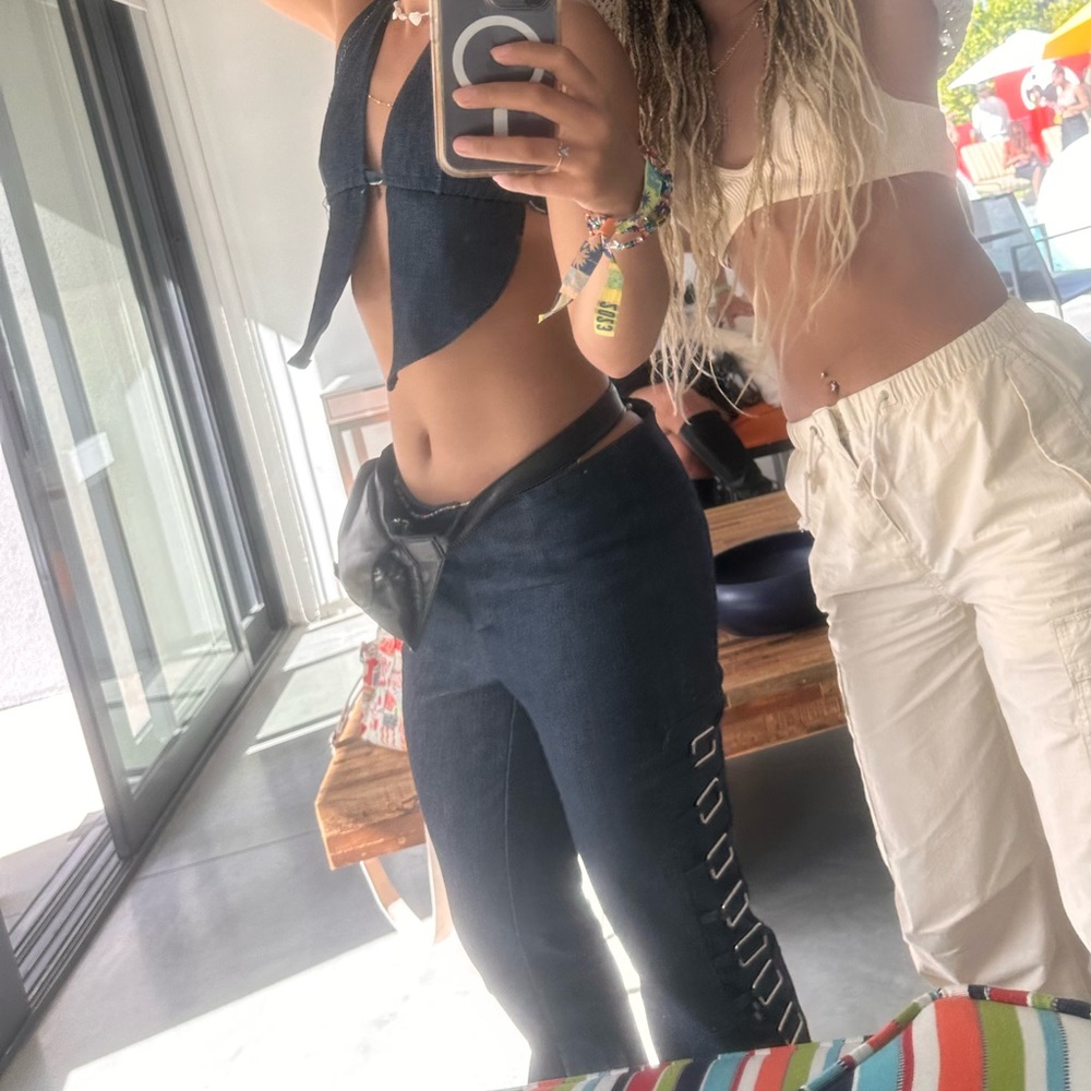Sami miro vintage butterfly halter top